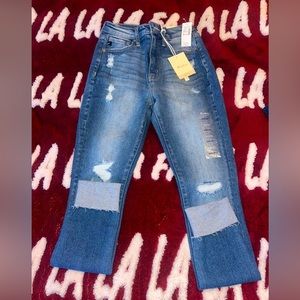 KanCan Skinny Curvy High Rise Cuffed Hem Jean